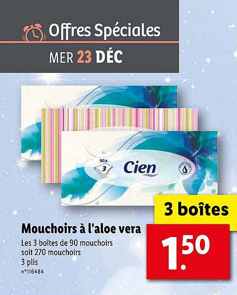 Mouchoirs à L'aloe Vera Cien