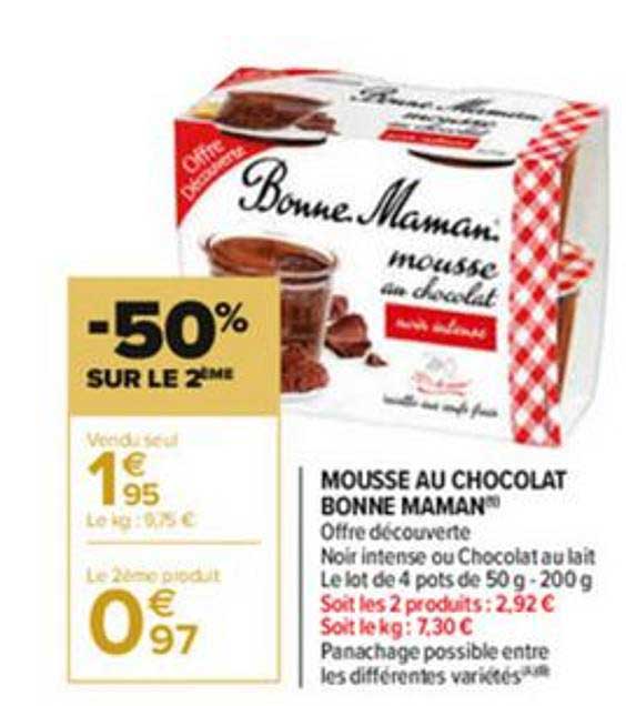 mousse au chocolat bonne maman