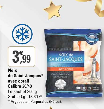 noix de saint-jacques avec corail