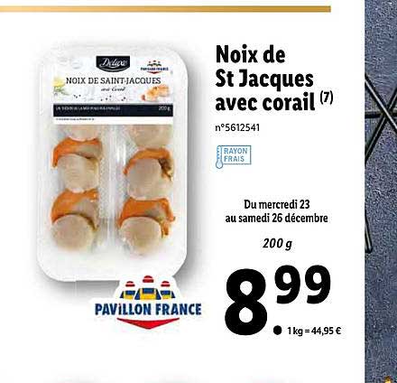 noix de st jacques avec corail