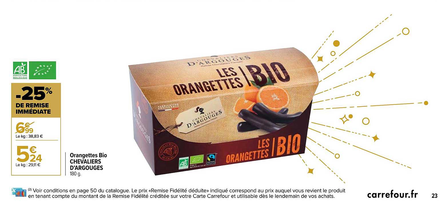 orangettes bio chevaliers d'argouges