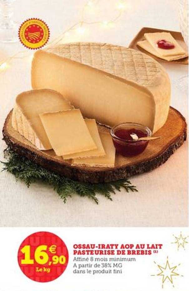 ossau iraty aop au lait pasteurise de brebis