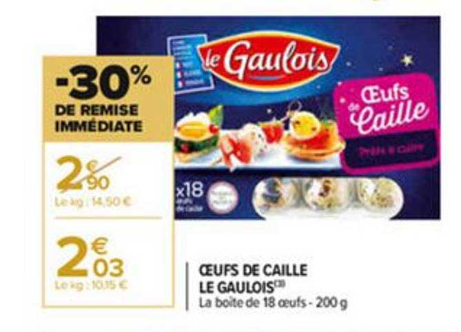 œufs de caille le gaulois