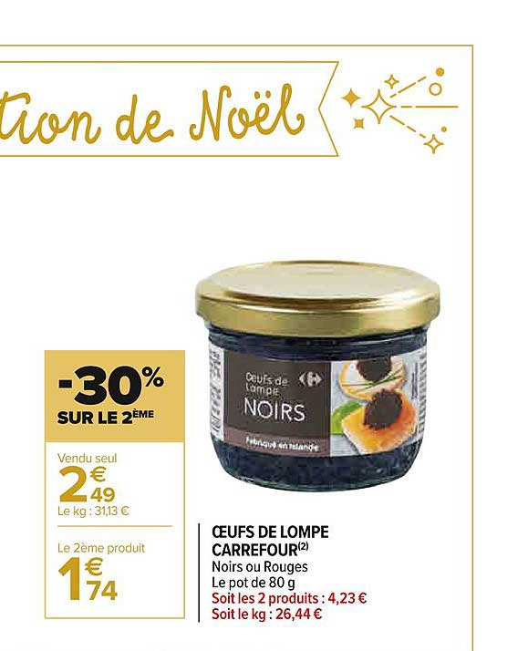 œufs de lompe carrefour