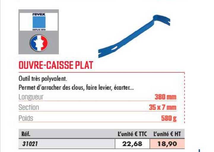 ouvre caisse plat