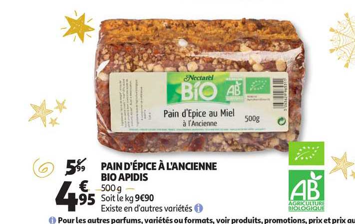 pain d'épice à l'ancienne bio apidis