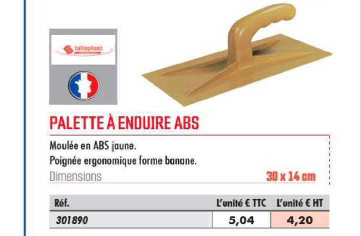 palette à enduire abs