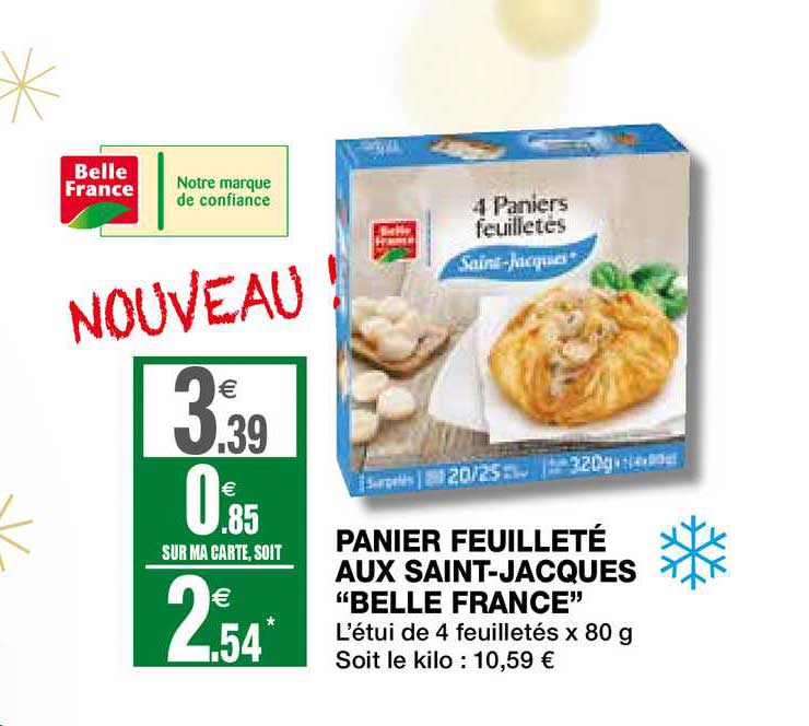 panier feuilleté aux saint jacques belle france