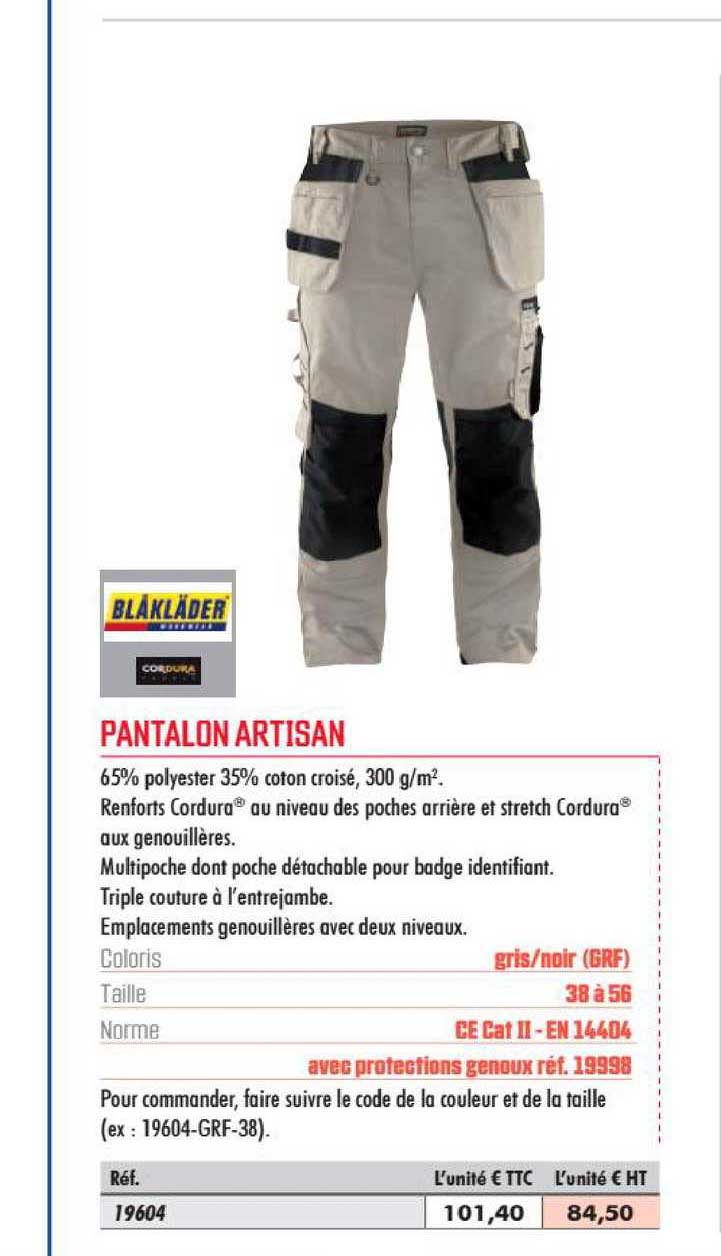 pantalon artisan blâkläder