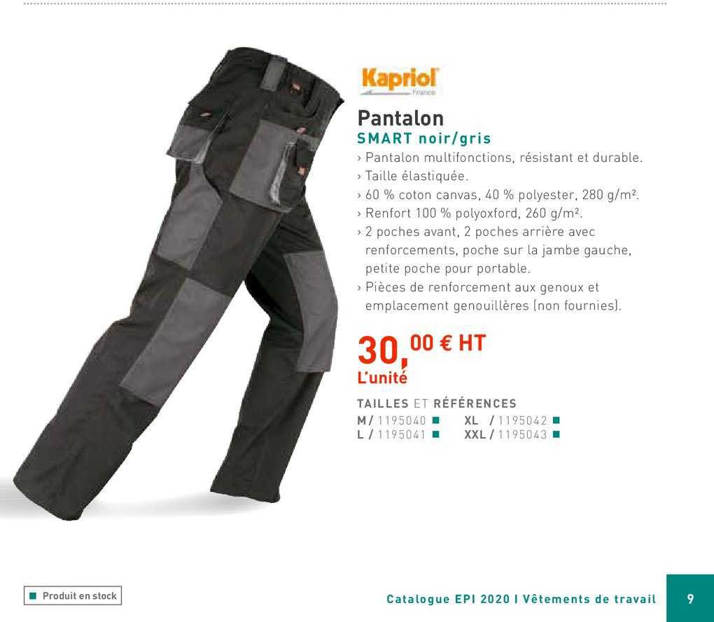 Pantalon Smart Noir Gris Kapriol
