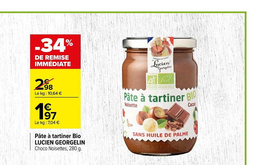 pâte à tartiner bio lucien georgelin