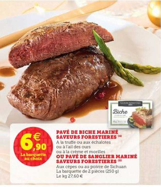 pavé de biche mariné saveurs forestières