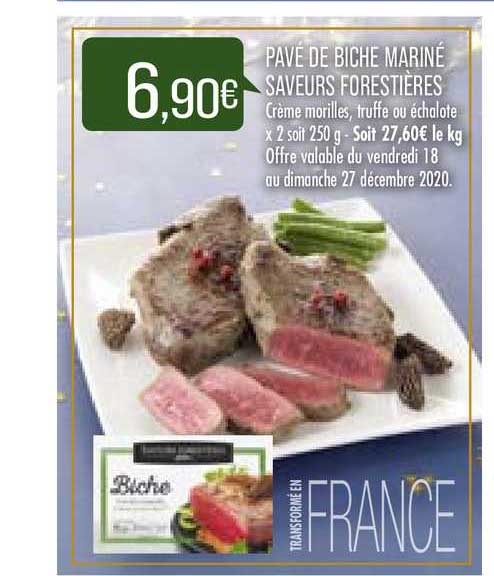 pavé de biche mariné saveurs forestières