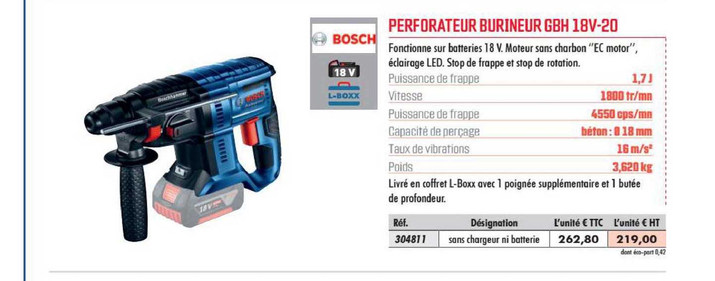 perforateur burineur gbh 18v 20 bosch