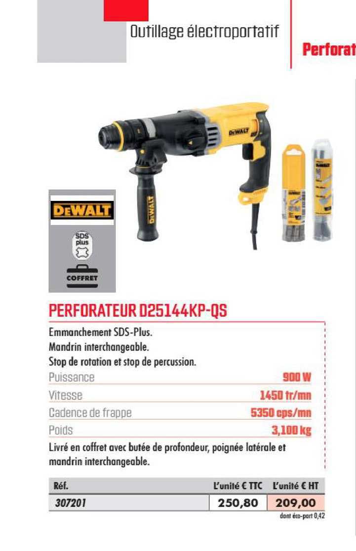 perforateur d25144kp qs de walt