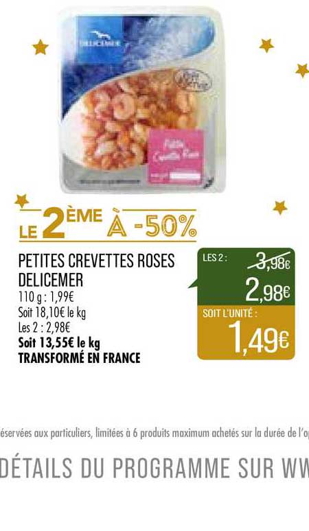 petites crevettes roses delicemer le 2ème à -50%
