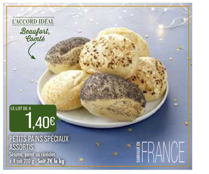 petits pains spéciaux assortis