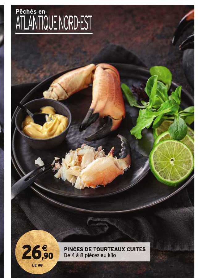 pinces de tourteaux cuites