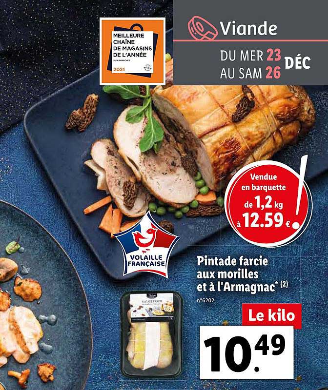 pintade farcie aux morilles et à l'armagnac deluxe