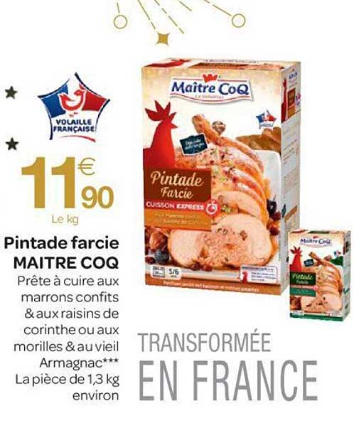 pintade farcie maître coq