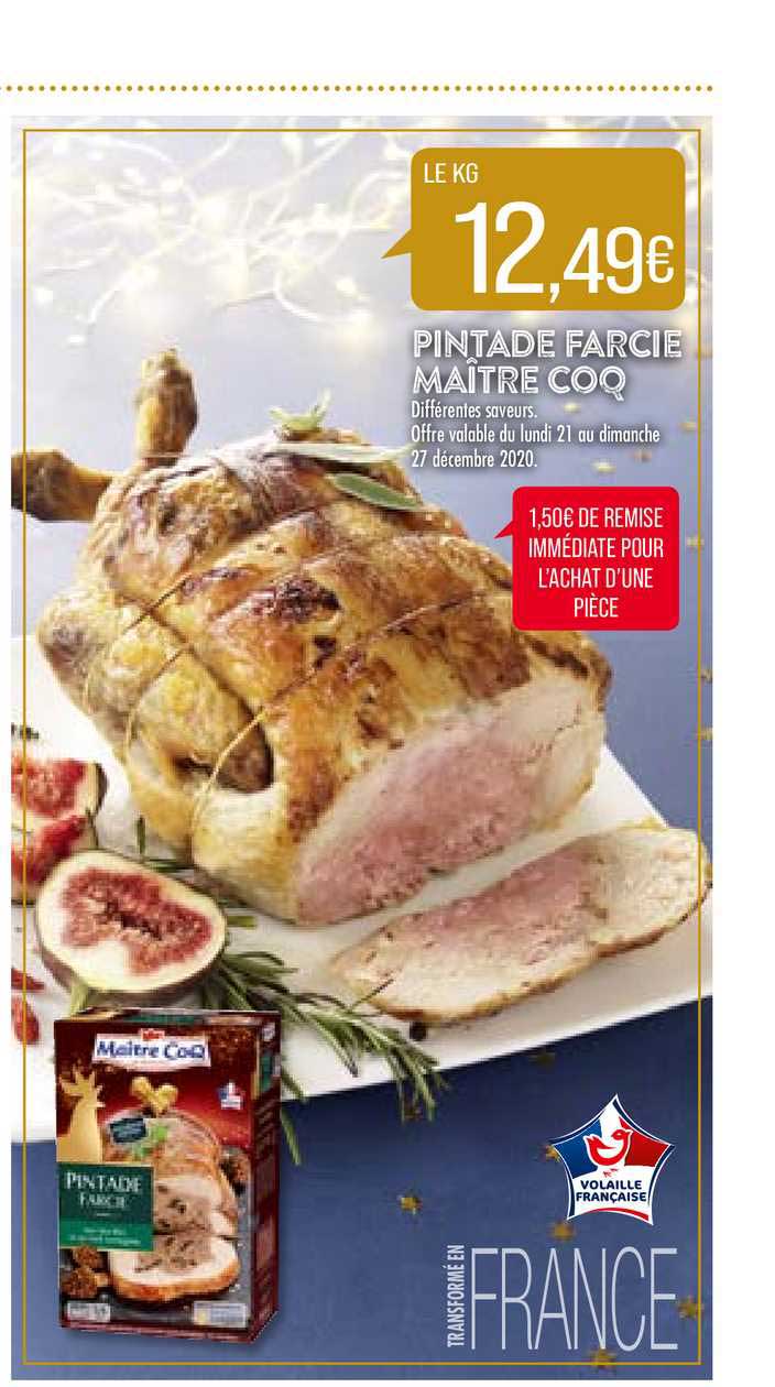 pintade farcie maître coq