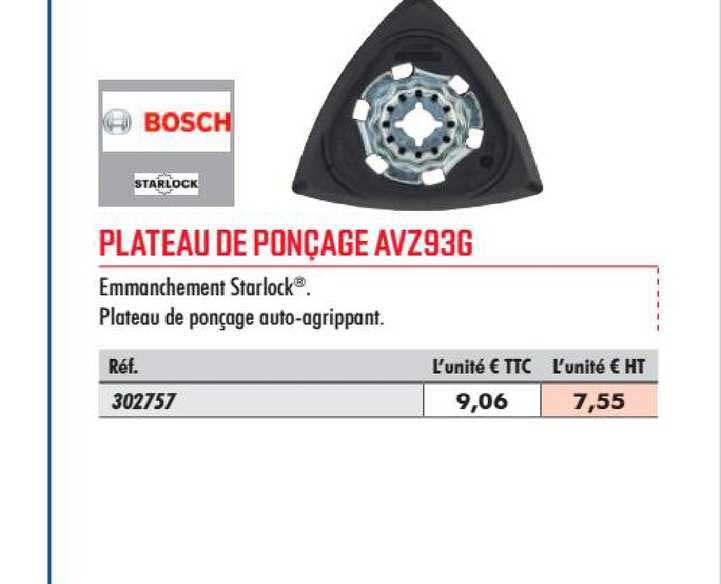 plateau de ponçage avz93g bosch