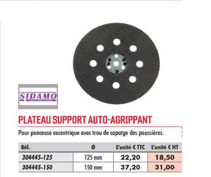 plateau support auto agrippant sidamo