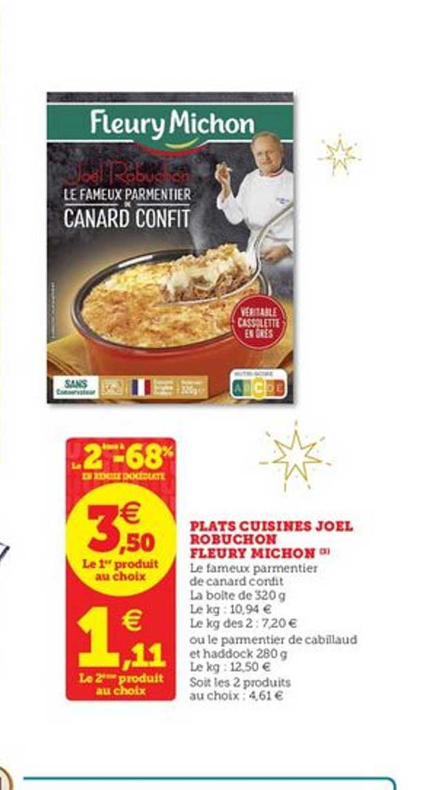 plats cuisines joël robuchon fleury michon le 2ème à -68%