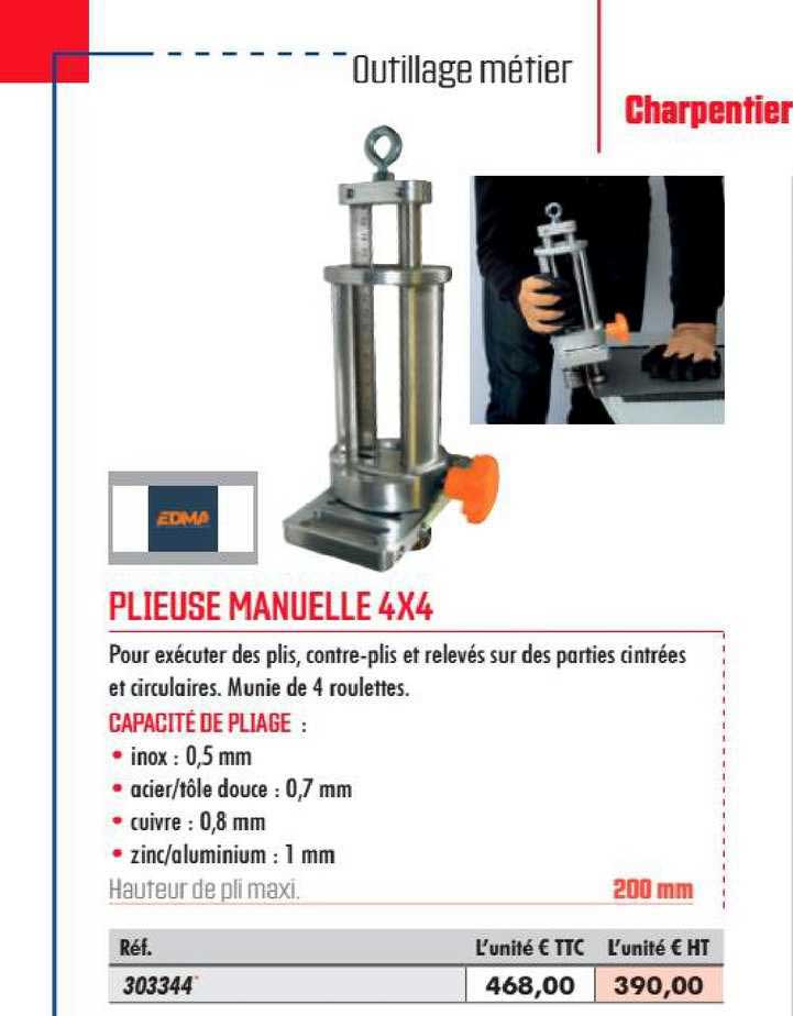 plieuse manuelle 4x4
