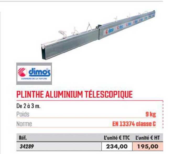 plinthe aluminium télescopique