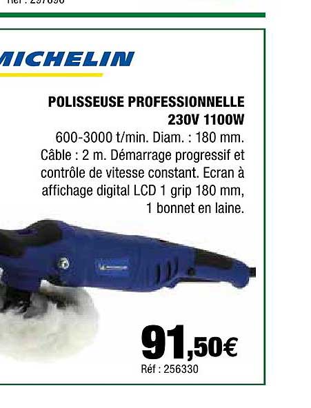 polisseuse professionnelle 230v 1100w michelin