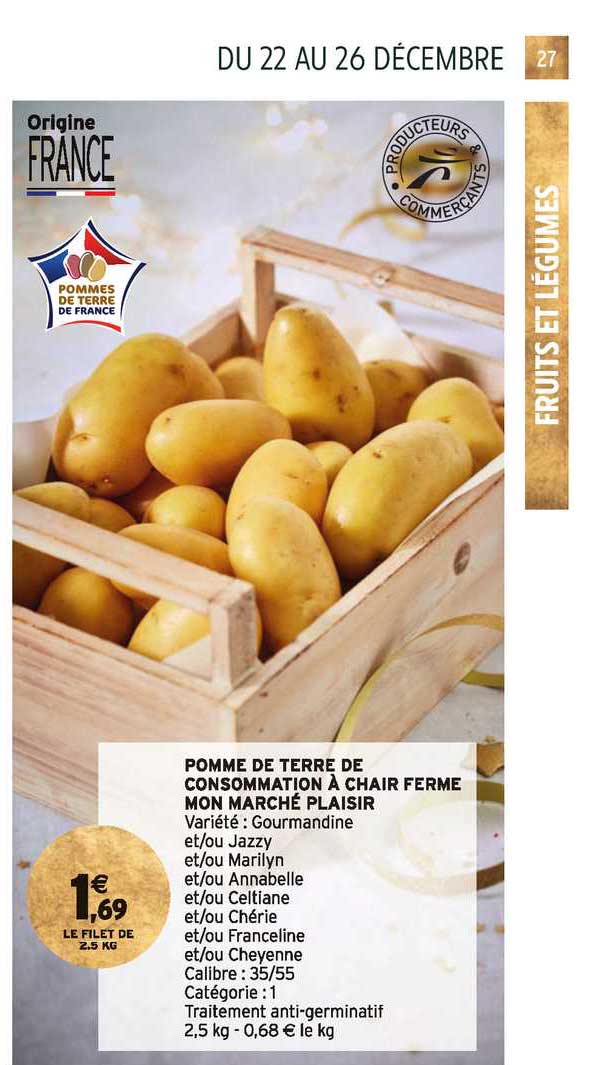 pomme de terre de consommation à chair ferme mon marché plaisir