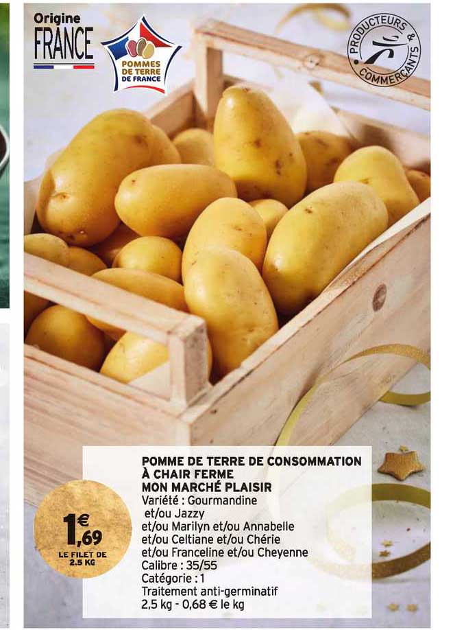 pomme de terre de consommation à chair ferme mon marché plaisir