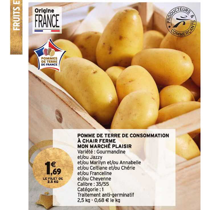 pomme de terre de consommation à chair ferme mon marché plaisir