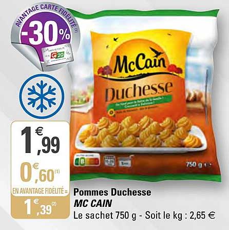 pommes duchesse mc cain