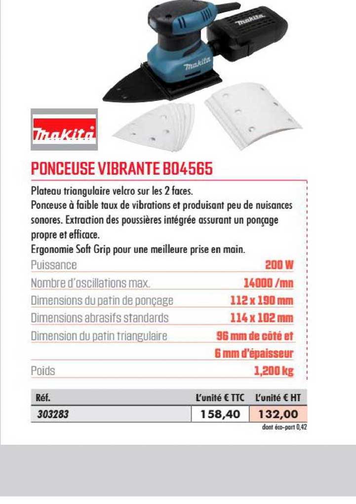 ponceuse vibrante bo4565 makita