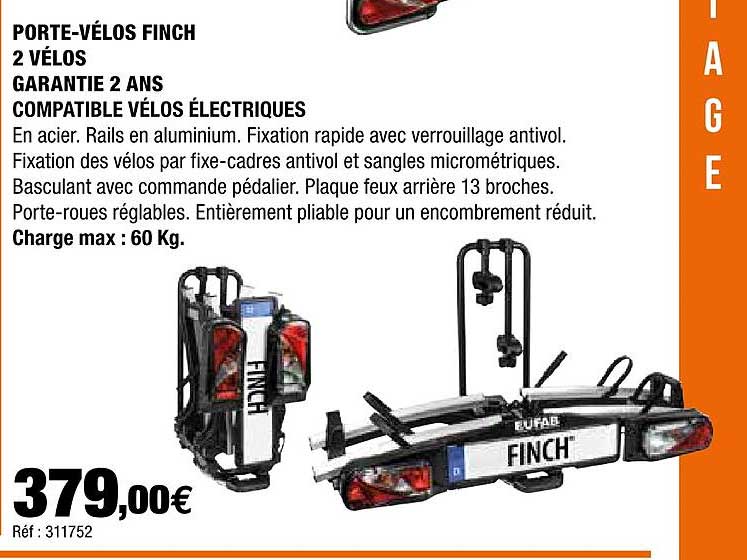 porte-vélos finch 2 vélos