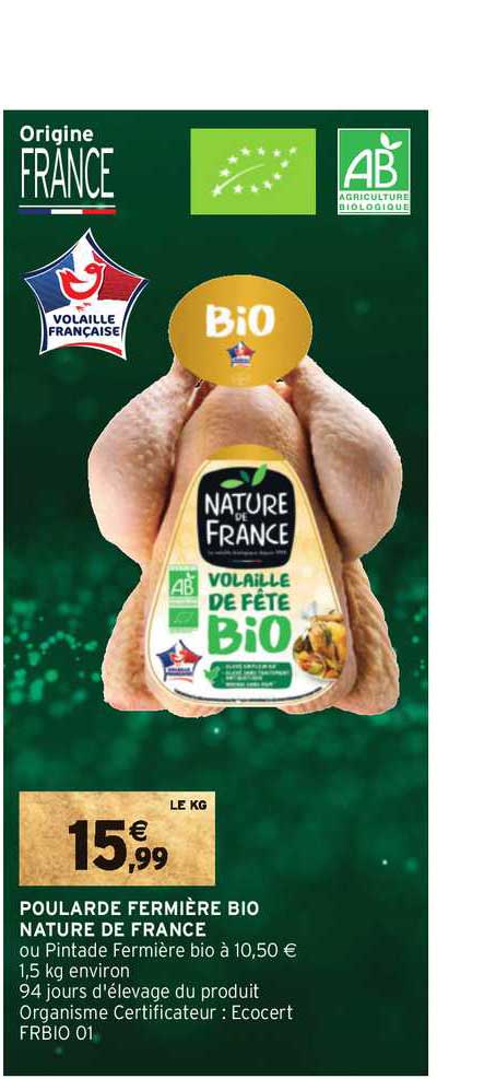 poularde fermière bio nature de france