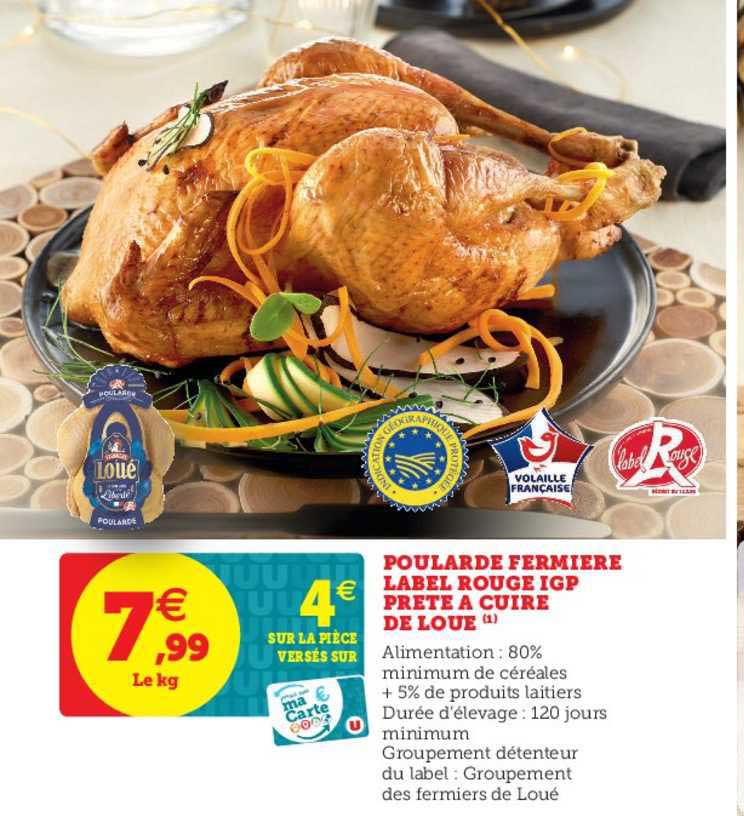 poularde fermière label rouge igp prête à cuire de loue