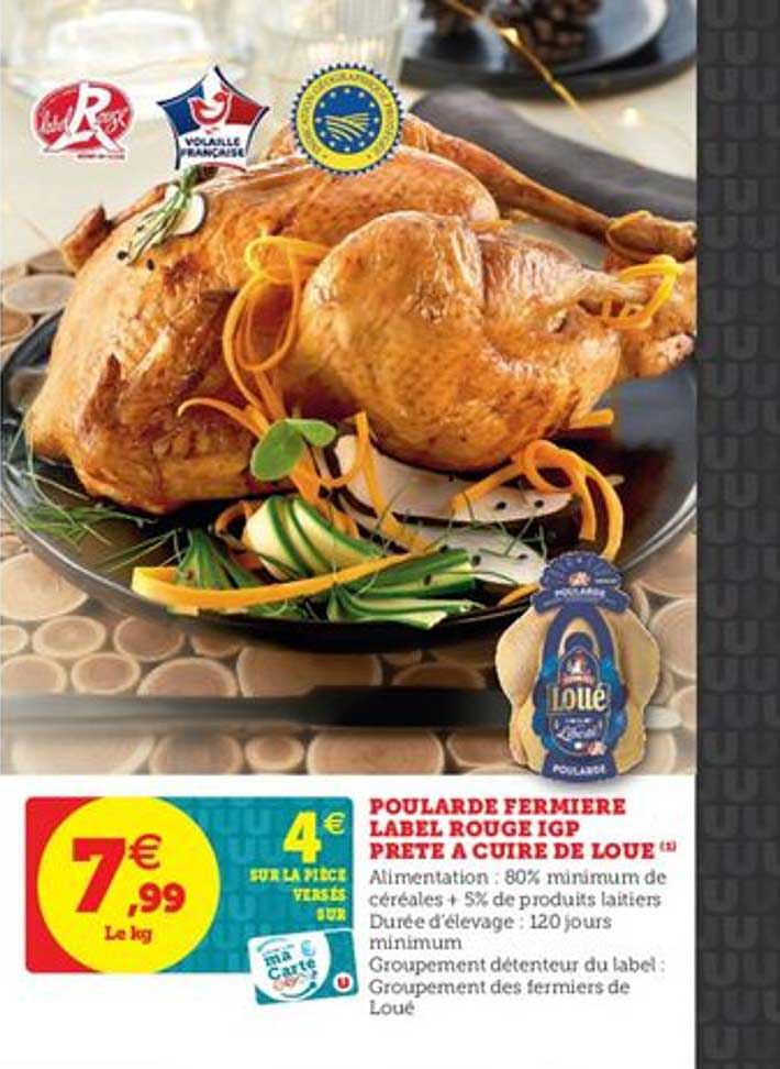 poularde fermière label rouge igp prête à cuire de loue