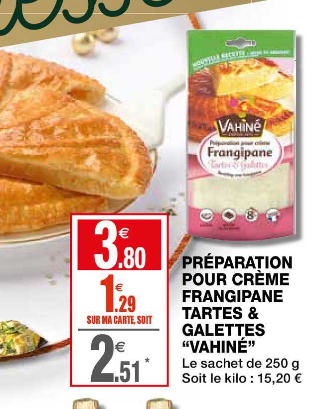 préparation pour crème frangipane tarte & galettes vahiné