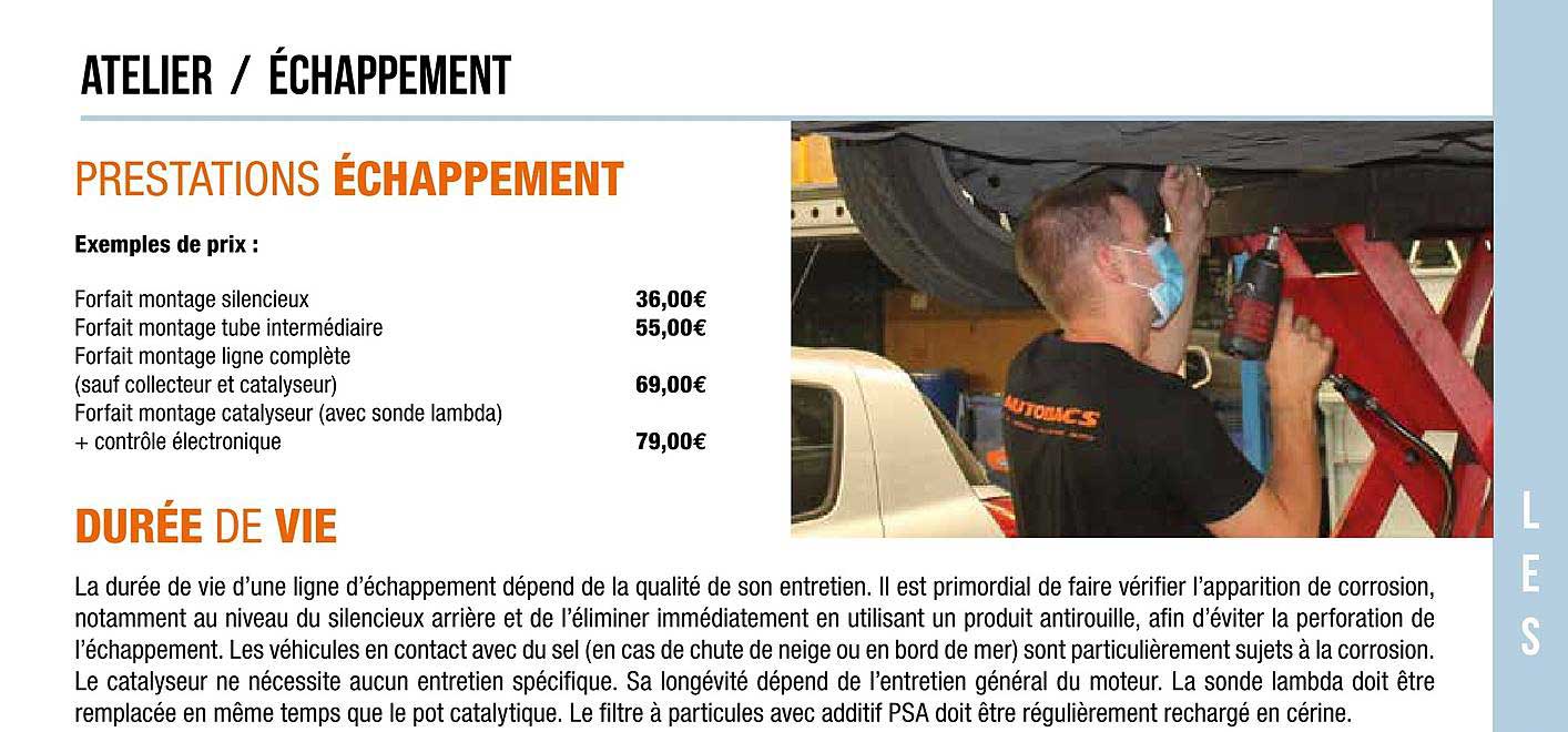 prestations échappement