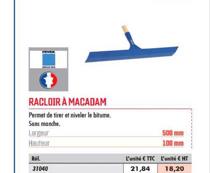 racloir à macadam