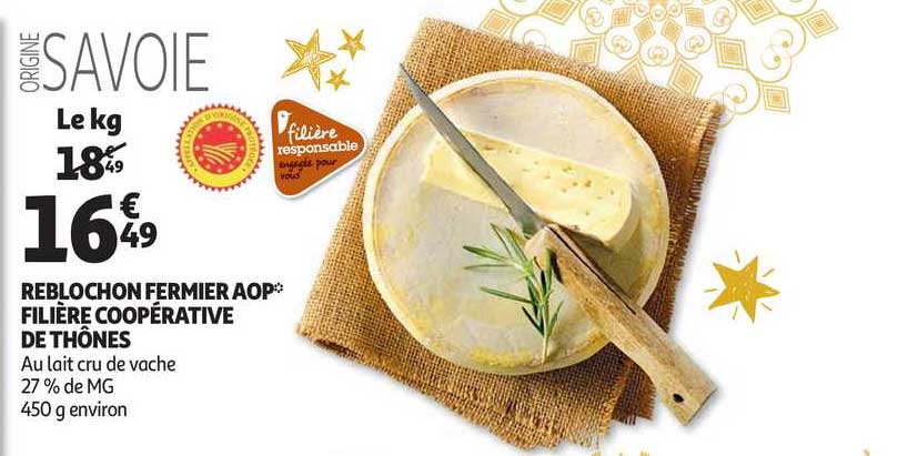 reblochon fermier aop filière coopérative de thônes