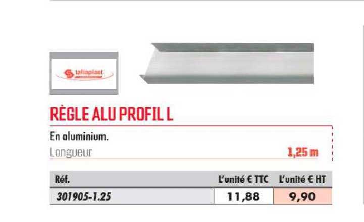 règle alu profil l
