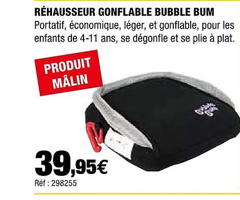 rehausseur gonflable bubble bum