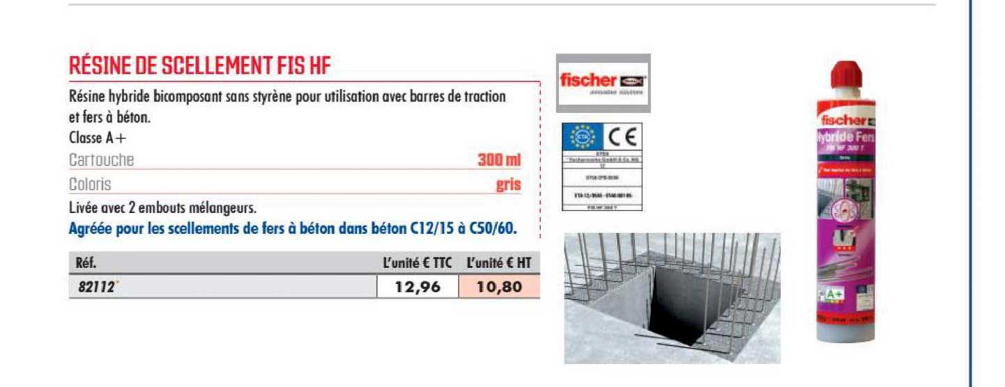 résine de scellement fis hf fischer