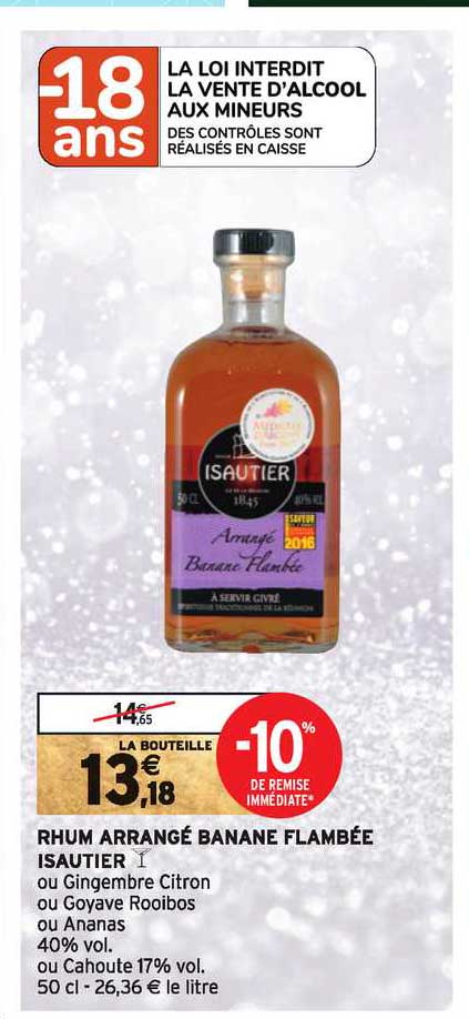rhum arrangé banane flambée isautier