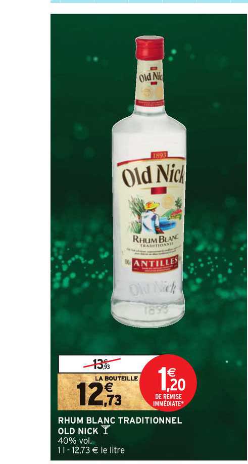 rhum blanc traditionnel old nick