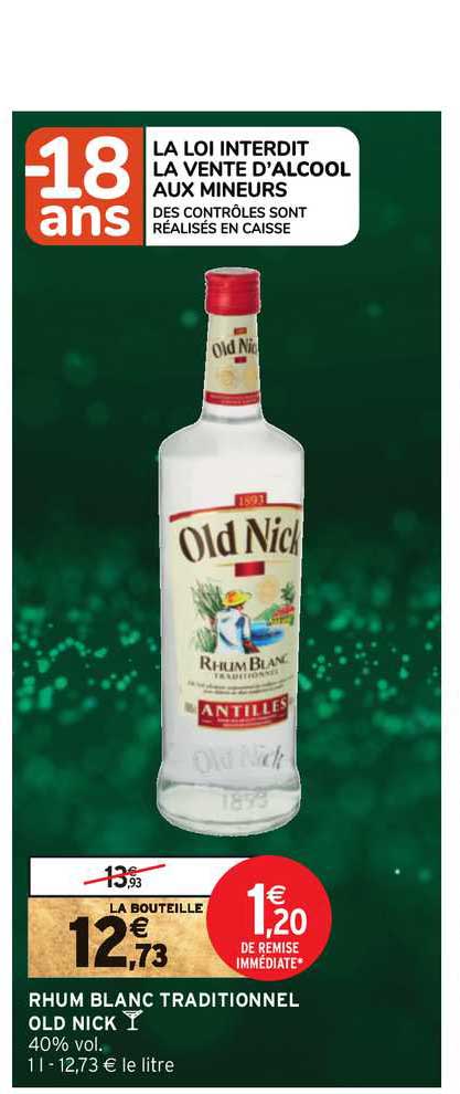 rhum blanc traditionnel old nick